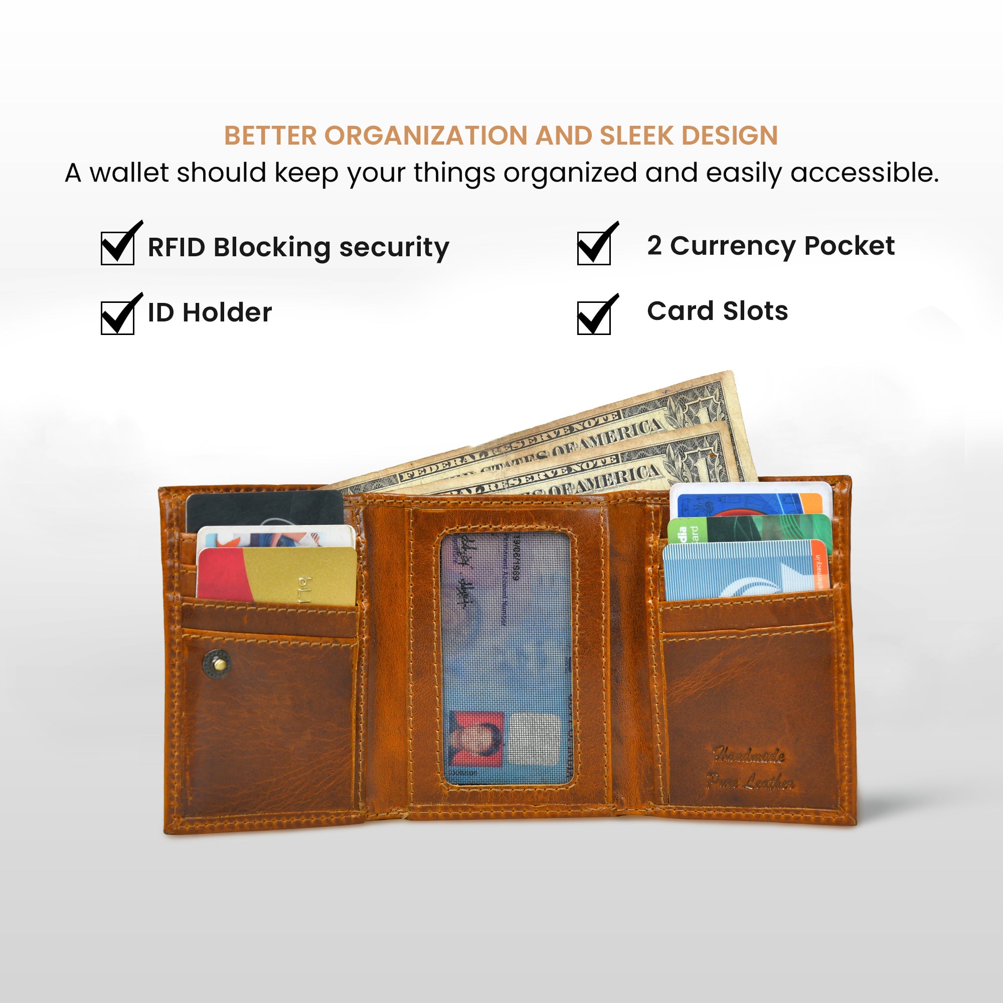 Midnight Luxe Vertical Bifold Wallet